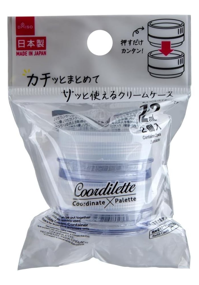 Daiso Coardilette Cream Container Set of 2 – 12ml Clear - Image 2